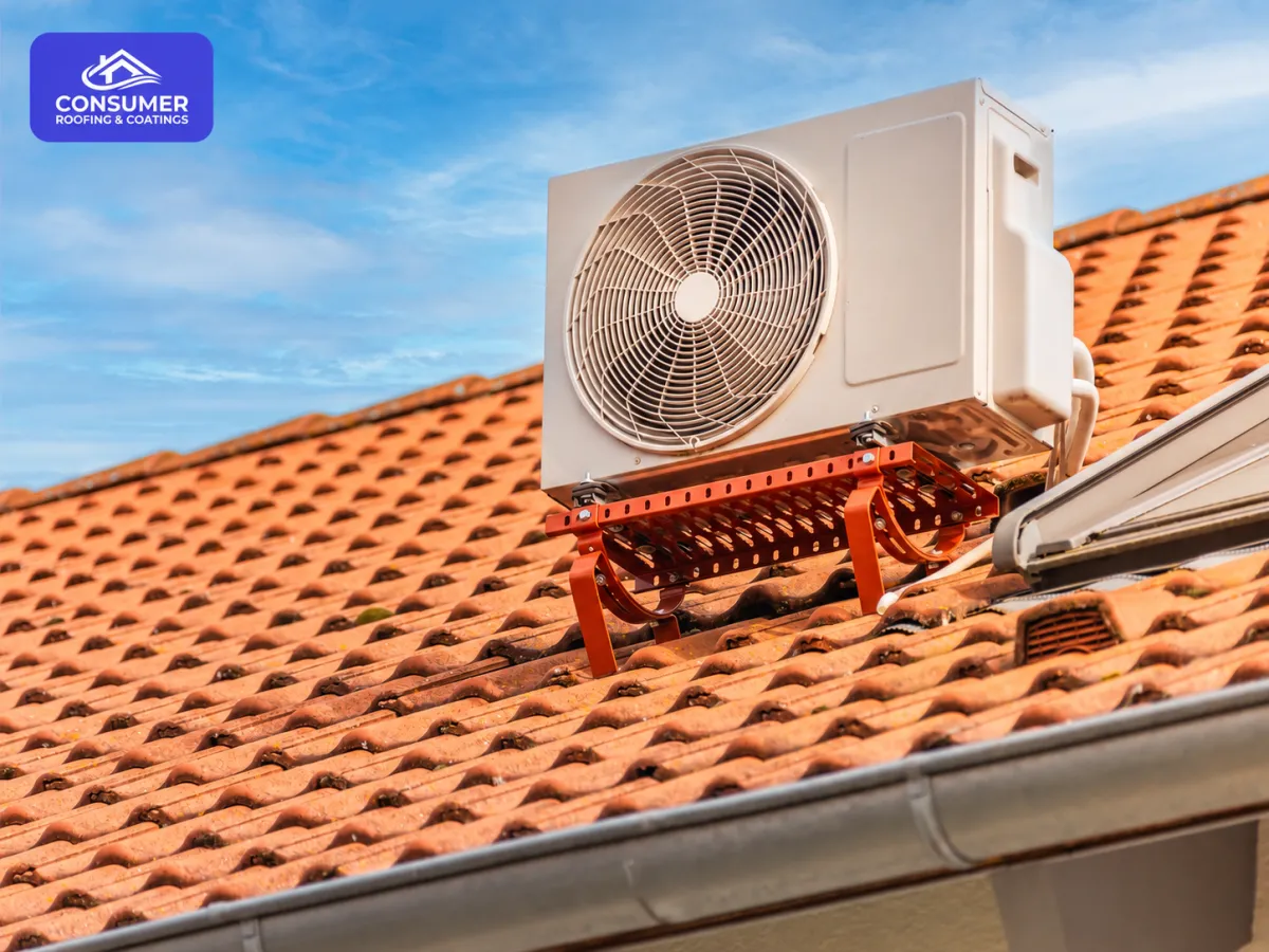 condenser on a sunny roof